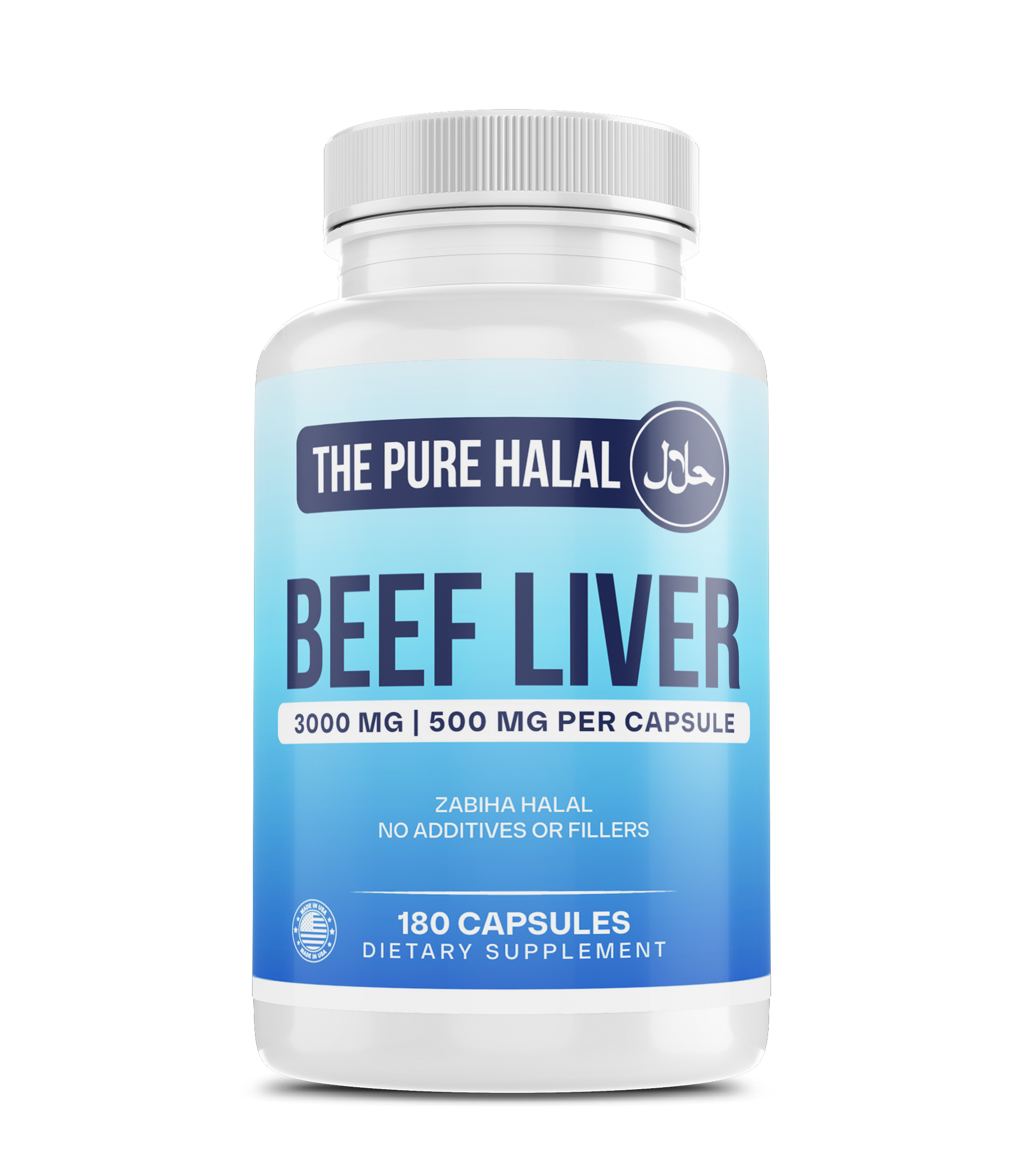 Zabiha Halal Beef Liver - 180 Capsules Nutrient Rich Superfood