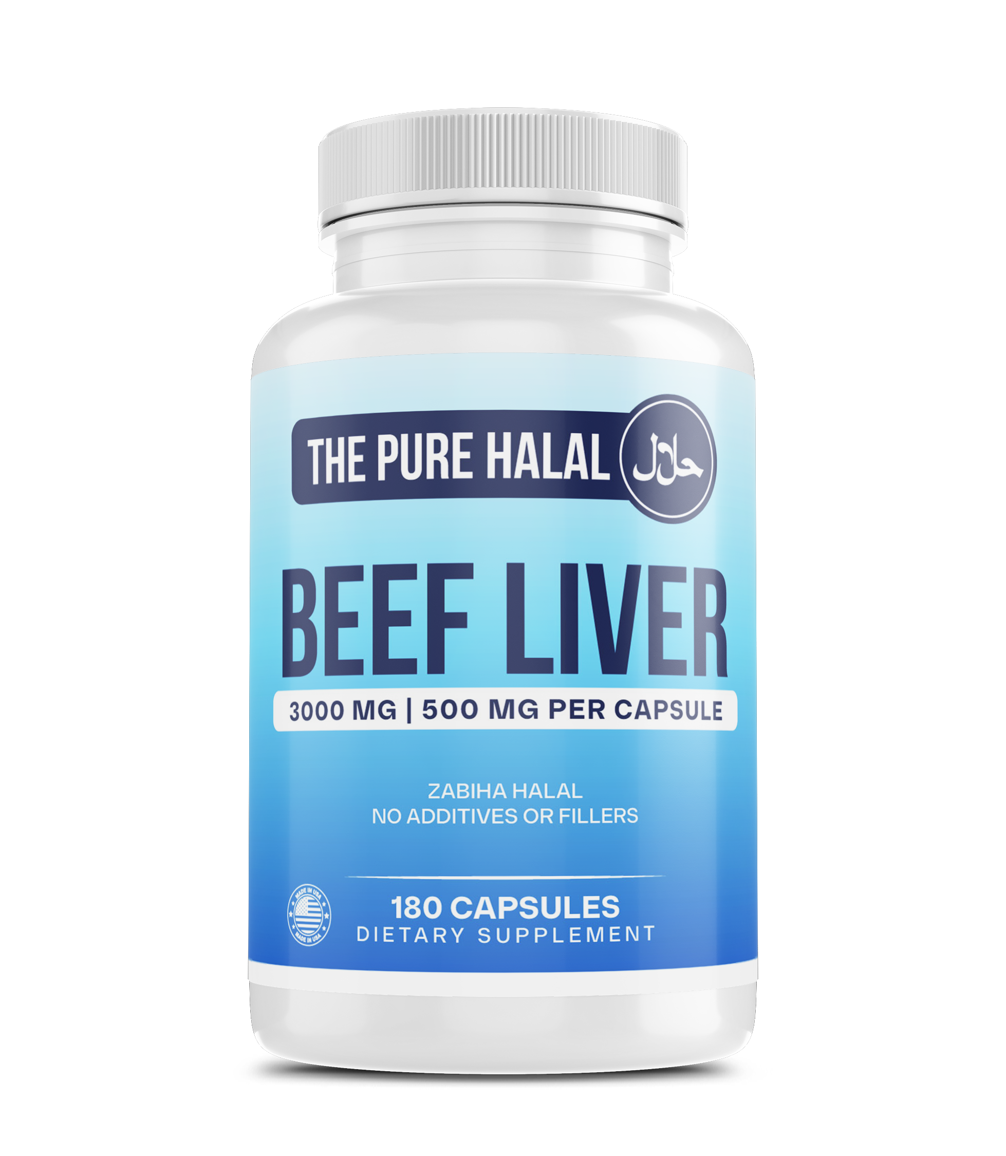 Zabiha Halal Beef Liver - 180 Capsules Nutrient Rich Superfood